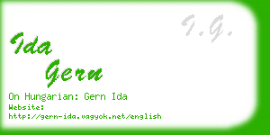 ida gern business card